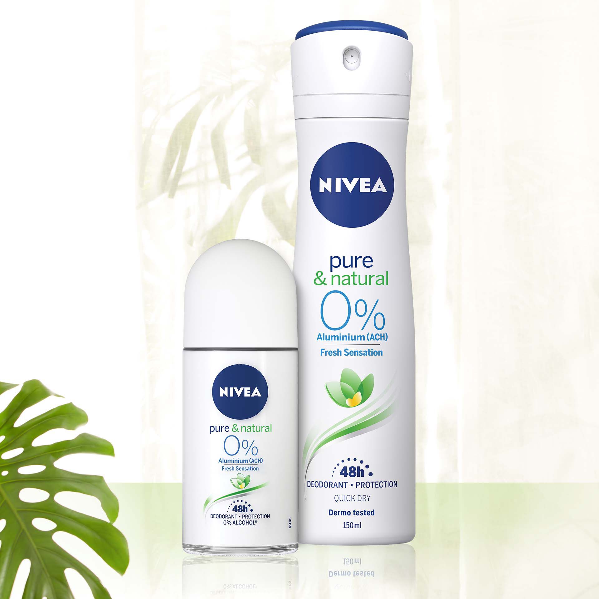 Desodorizante Roll-on Pure & Natural NIVEA 50 ml image number 3