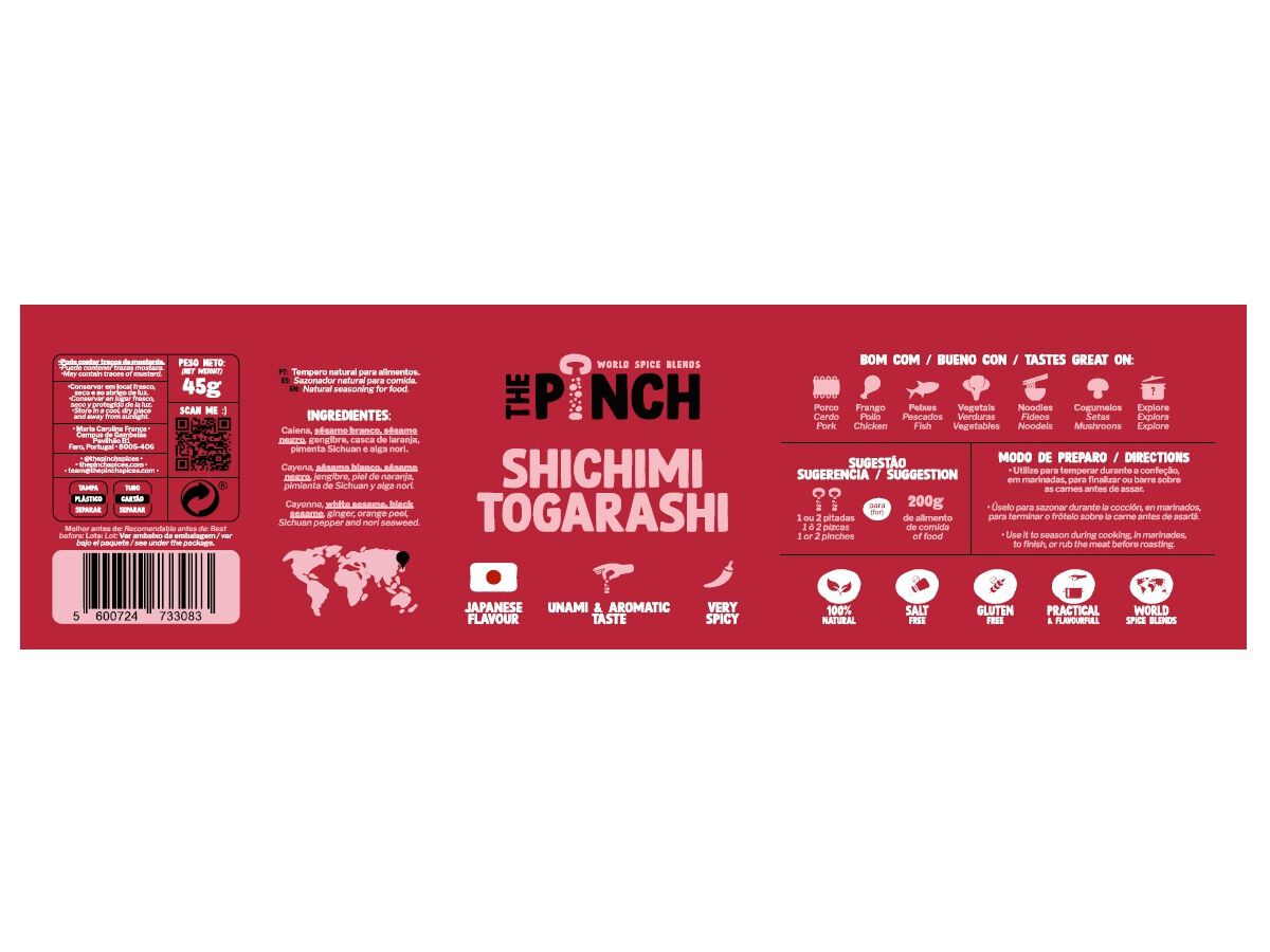 TEMPERO THE PINCH SHICHIMI TOGARASHI 45G image number 1