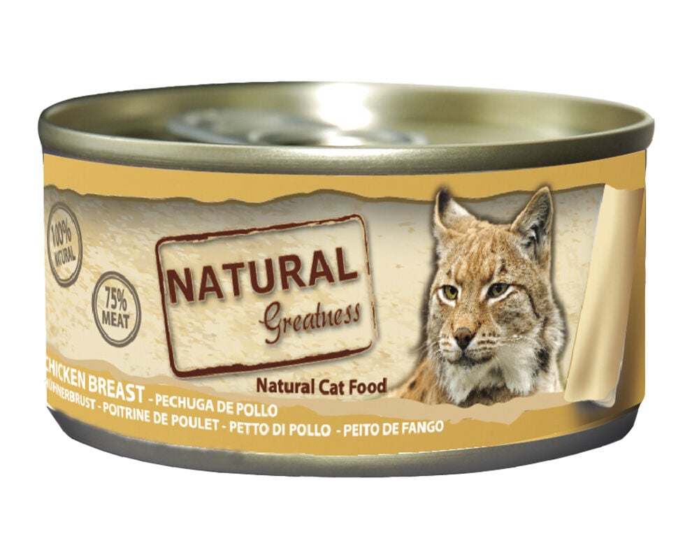 COMIDA H&Uacute;MIDA PARA GATO NATURAL GREATNESS COM FRANGO 70G