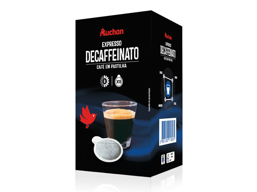 PASTILHAS AUCHAN CAF&Eacute; DESCAFEINADO INTENSIDADE 8 15UN image number 1