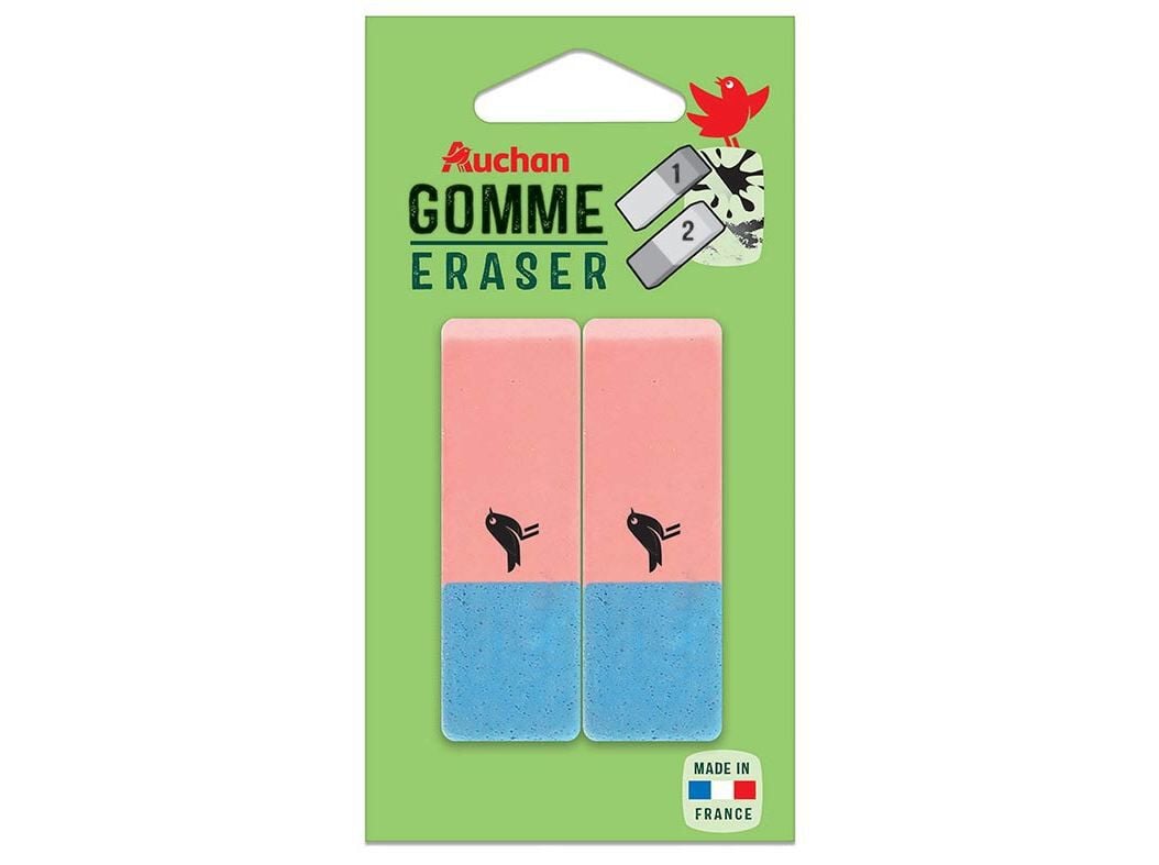 CONJUNTO DE 2 BORRACHAS AUCHAN MISTAS