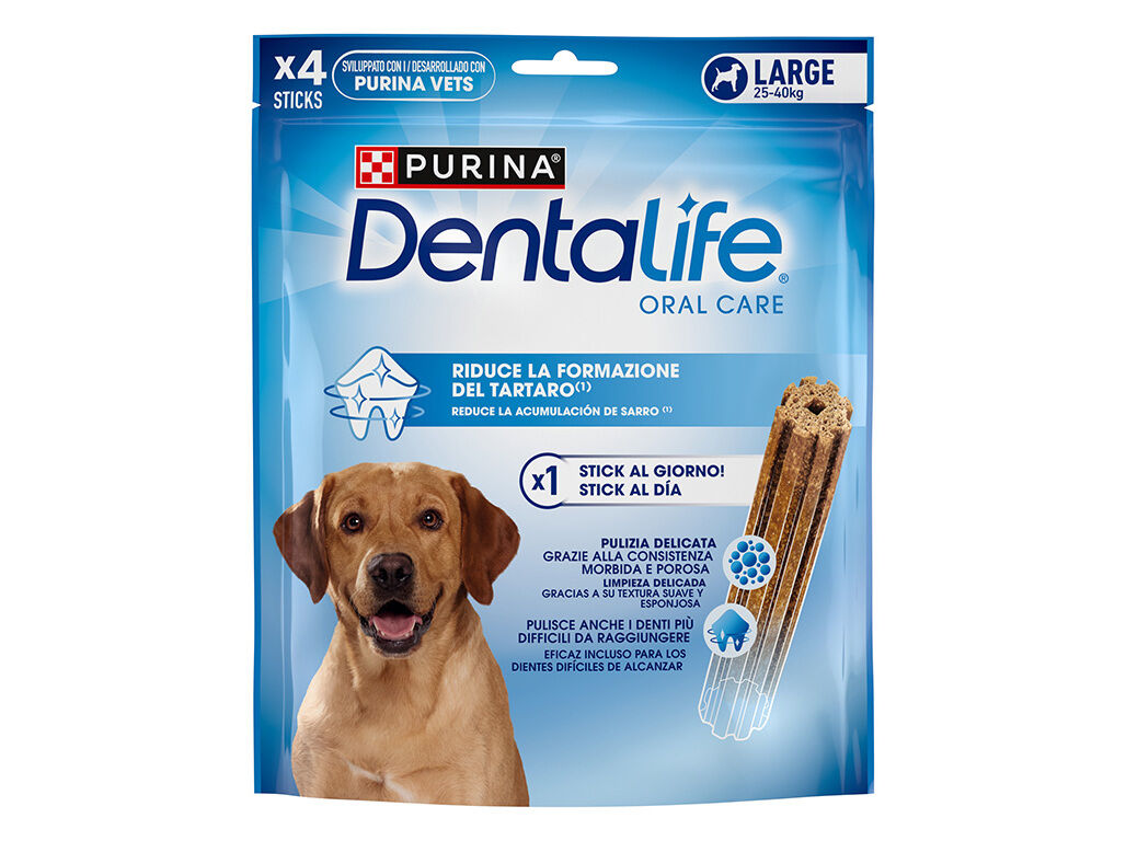 SNACK C&Atilde;O DENTALIFE PURINA RA&Ccedil;A GRANDE 142GR 4UN image number 1