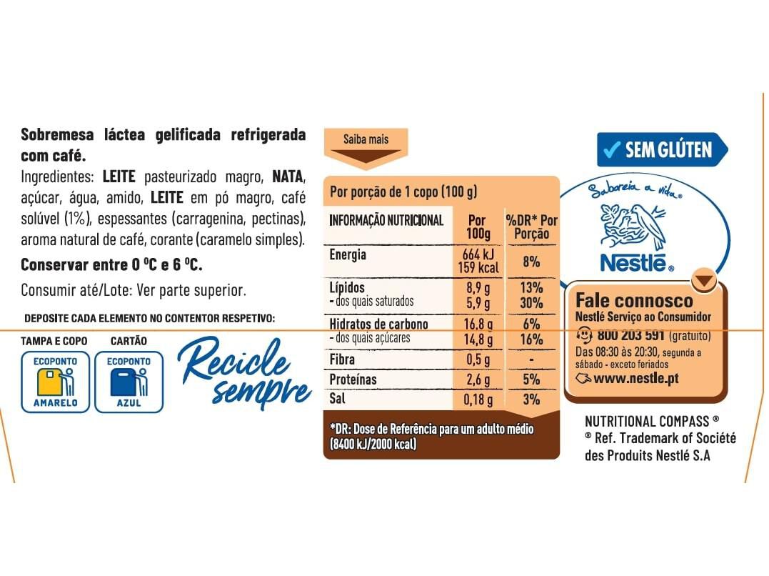 SOBREMESA A LEITEIRA PANACOTTA CAFE 4X100G image number 1
