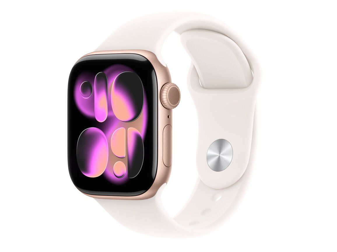 WATCH SERIES 11 APPLE BLUSH SPORT BAND S/M 42MM image number 1