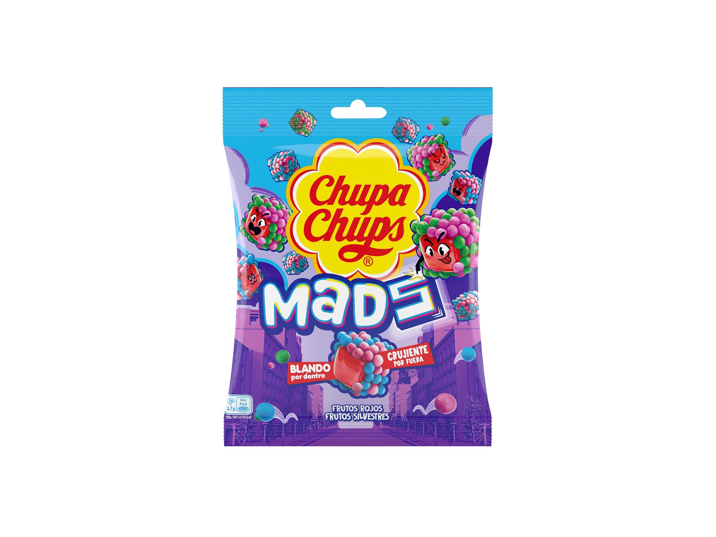 GOMAS CHUPA CHUPS MADS FRUTOS VERMELHOS 115G image number 0