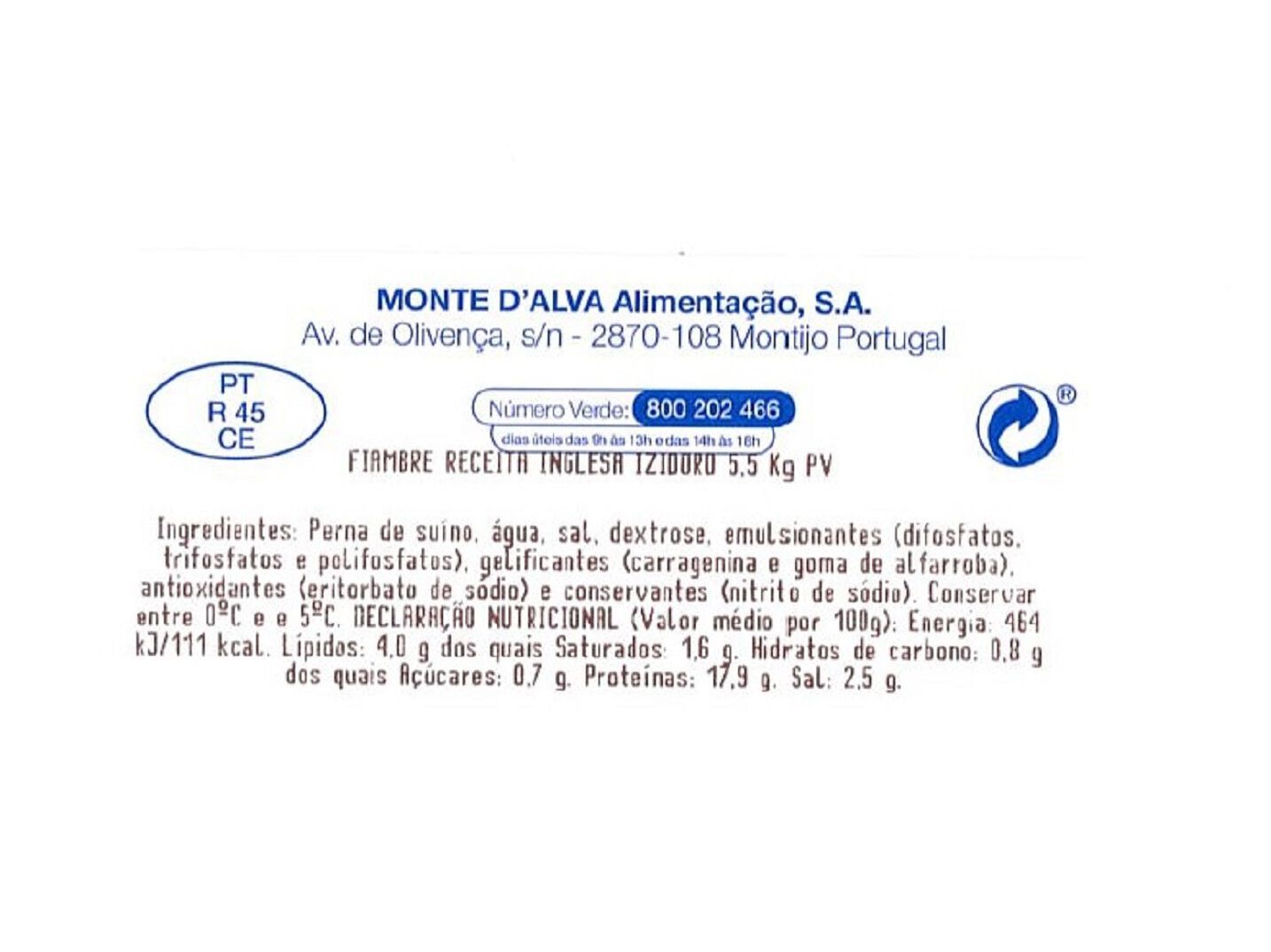 FIAMBRE IZIDORO PERNA EXTRA INGLES KG image number 1