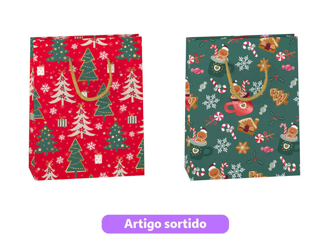 SACO PRESENTE AUCHAN TAMANHO XS 12X15X5CM MODELOS SORTIDOS image number 0