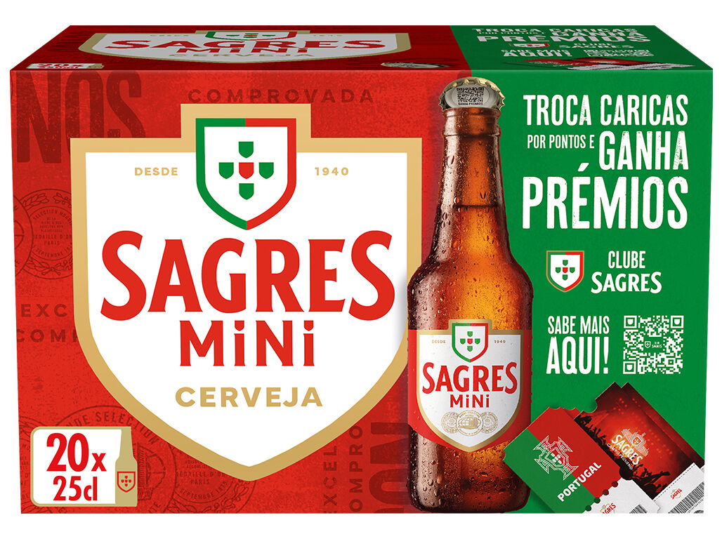 CERVEJA SAGRES BRANCA MINI 20X0.25L
