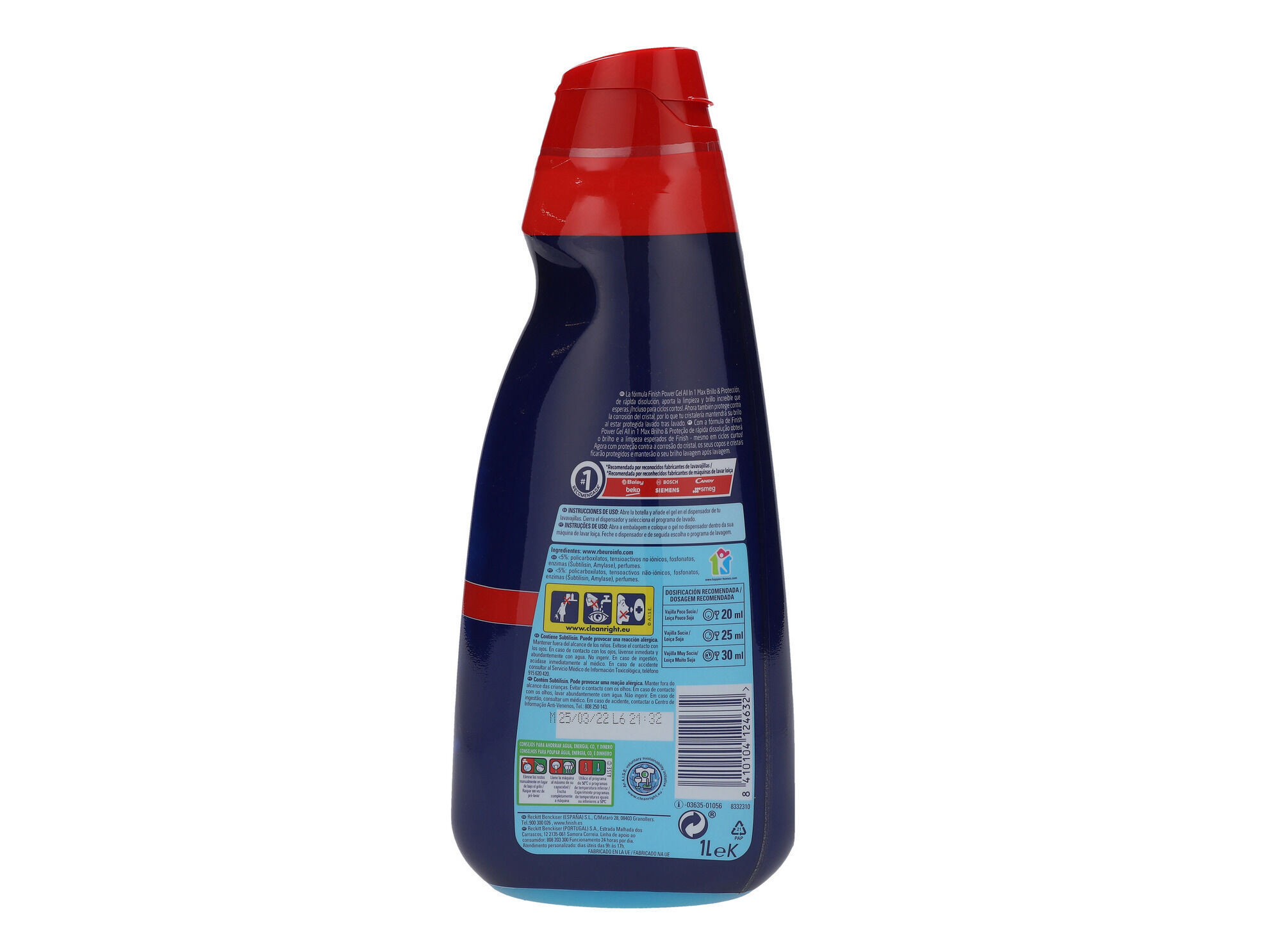 DETERGENTE LOI&Ccedil;A M&Aacute;QUINA FINISH GEL ALL IN 1 REGULAR 50 D image number 1