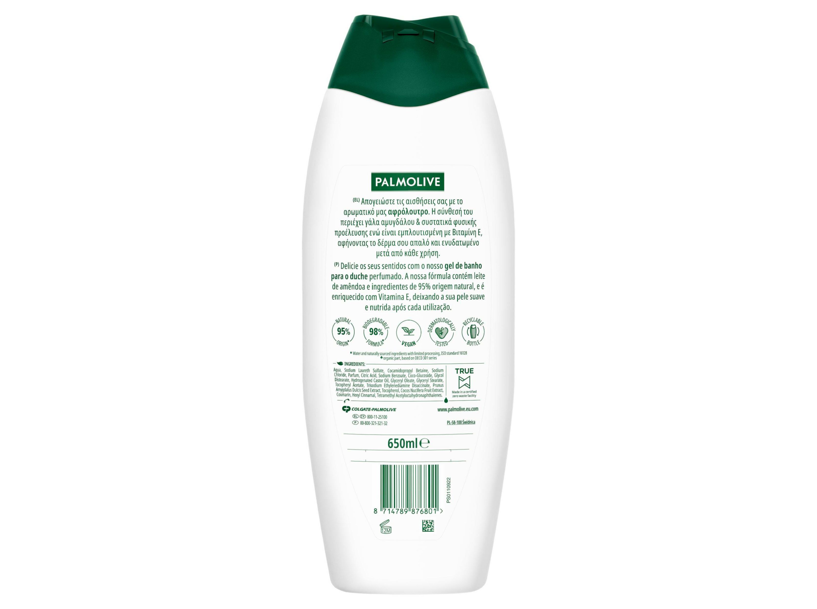 GEL DE BANHO NATURALS HIDRATANTE LEITE DE C&Ocirc;CO PALMOLIVE 650ML image number 1