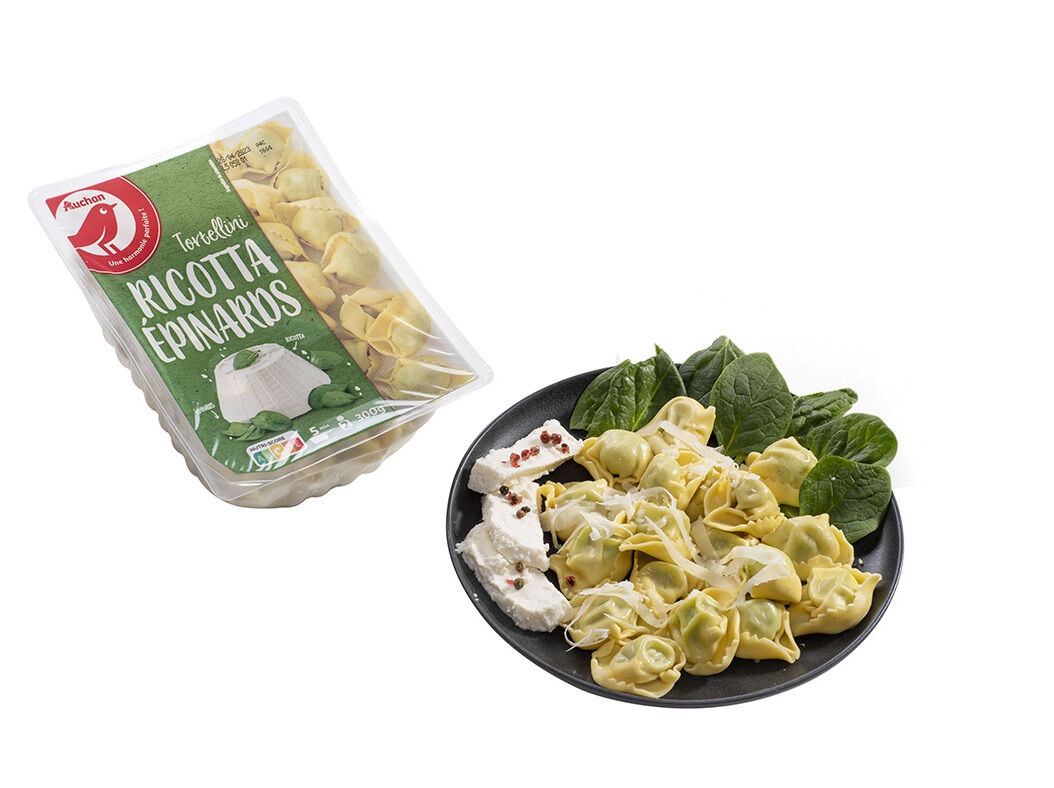 TORTELLINI COM RICOTTA E ESPINAFRES AUCHAN 300 G image number 0