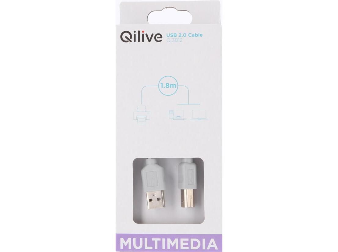 CABO USB A-B QILIVE Q.3812 G4218009 1.8MTS image number 1