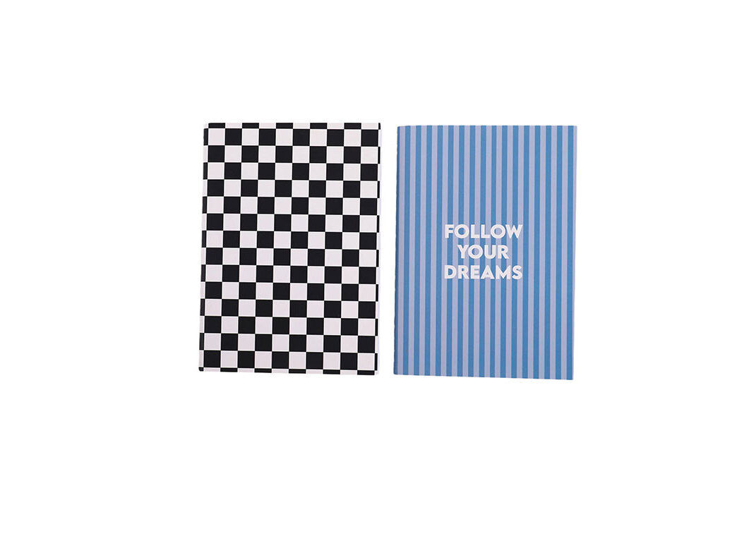 PACK 2 CADERNOS PAUTADOS AUCHAN A6 40 FOLHAS VINTAGE PALETTE image number 0