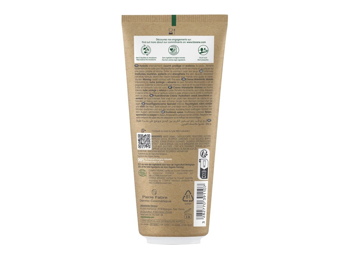 CREME HIDRATANTE KLORANE BEB&Eacute; BIO 200ML image number 1