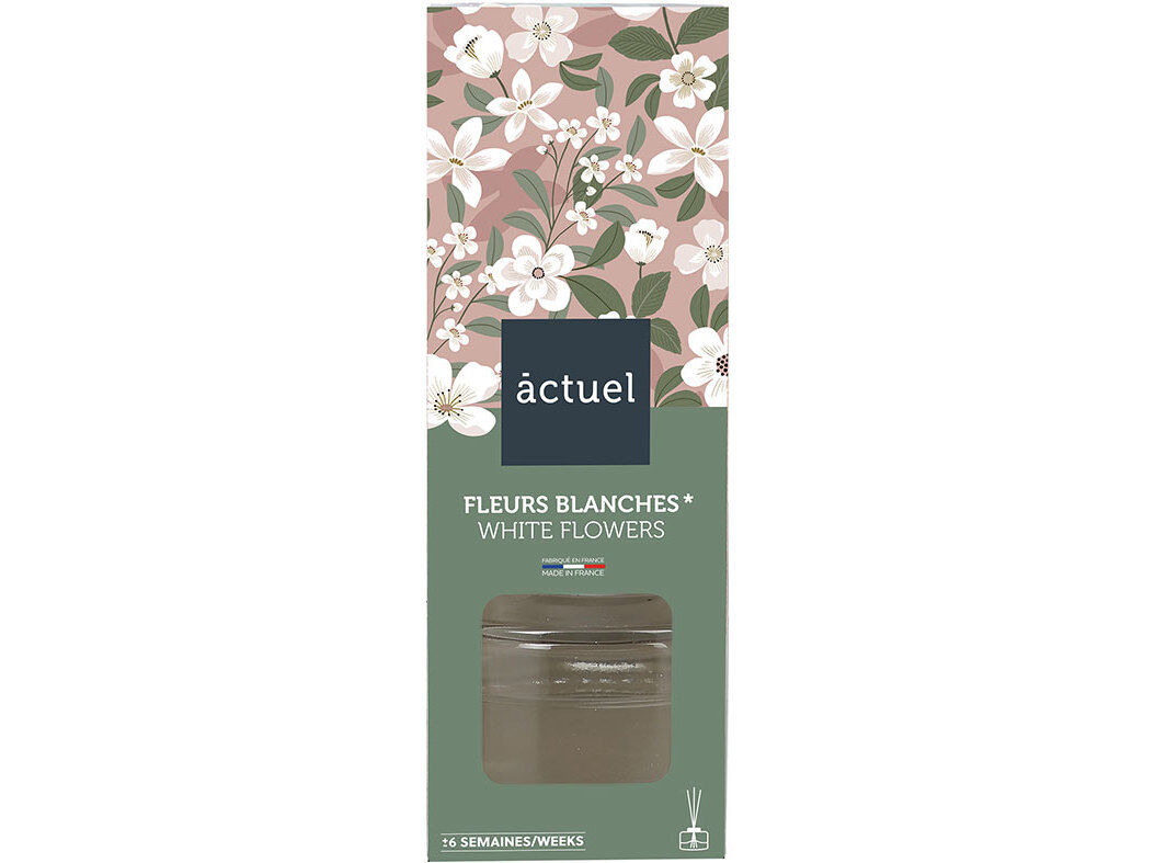 DIFUSOR MIKADO ACTUEL FLORES BRANCAS 90ML image number 0