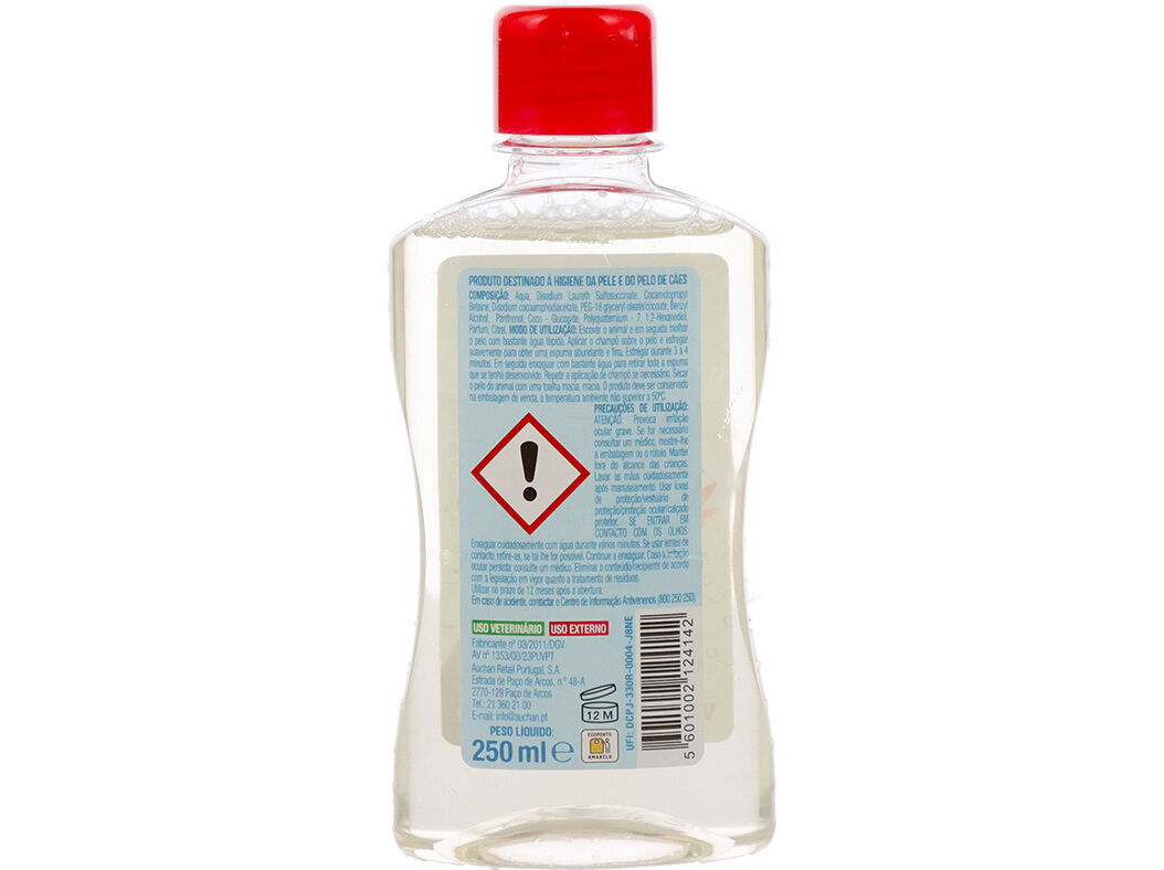 CHAMP&Ocirc; C&Atilde;O ANTI PRURIDO AUCHAN 250ML image number 1