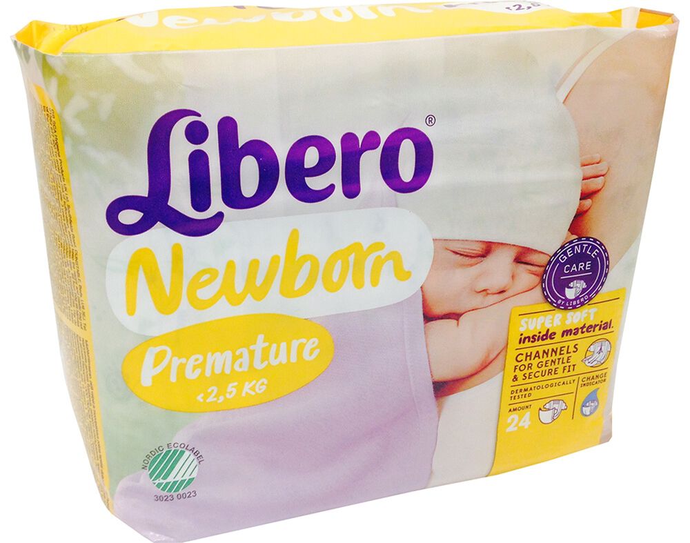 FRALDAS LIBERO NEWBORN PREMATURO -2.5KG 24UN