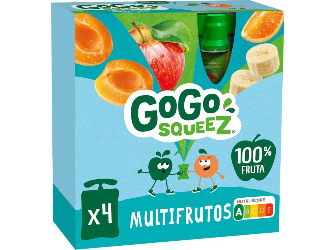 SAQUETAS FRUTA GO GO SQUEEZ MULTIFRUTOS 4X90G image number 0