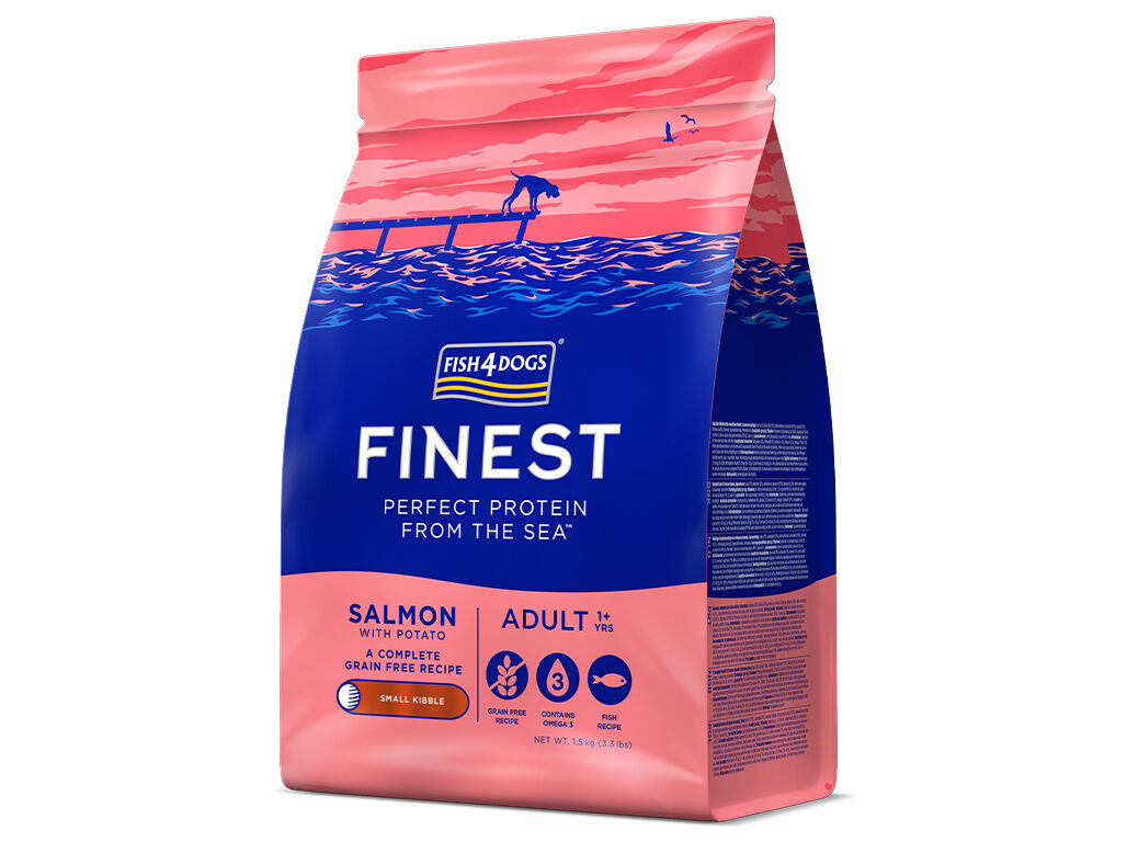 RA&Ccedil;&Atilde;O C&Atilde;O FISH4DOGS RA&Ccedil;AS PEQUENAS SALM&Atilde;O 1.5KG image number 0