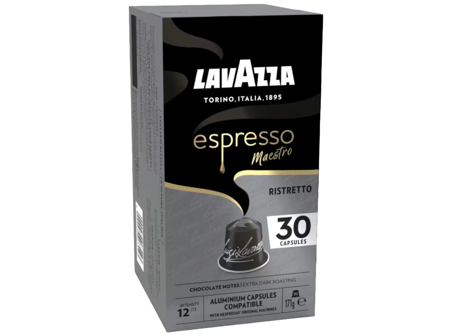 CAPSULAS MAESTRO RISTRETTO LAVAZZA INTENSO 12/13 30 CAPS image number 1