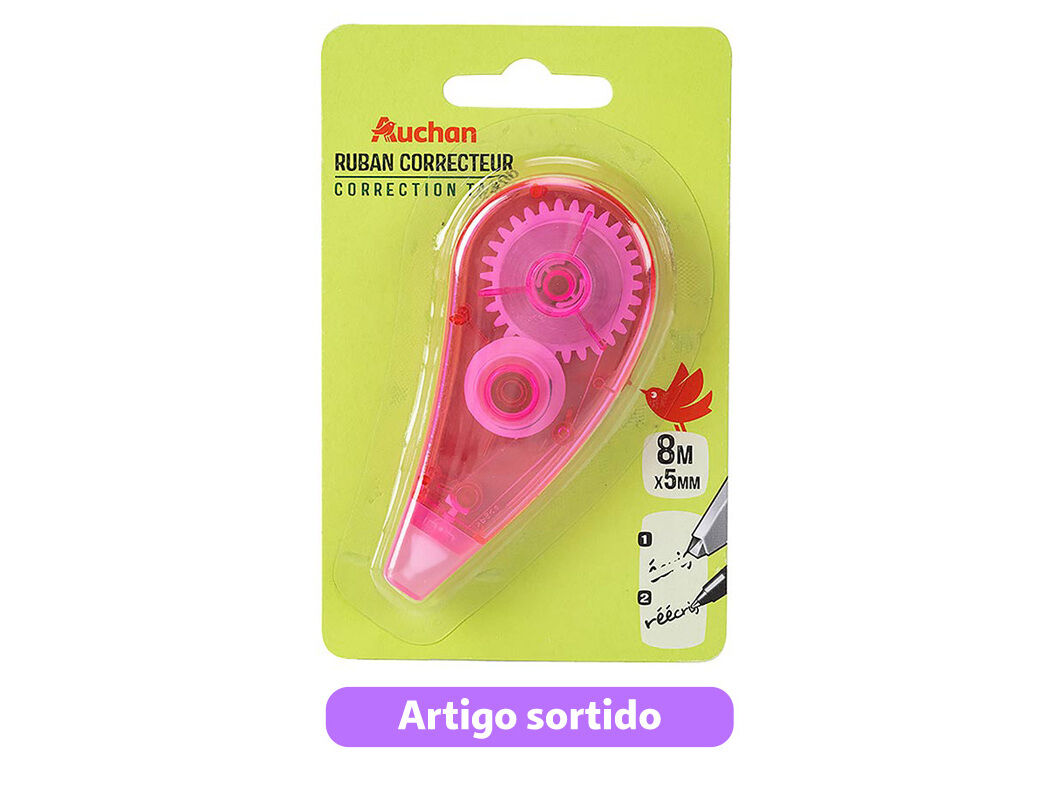 FITA CORRETORA AUCHAN 5MMX8M CORES SORTIDAS image number 2