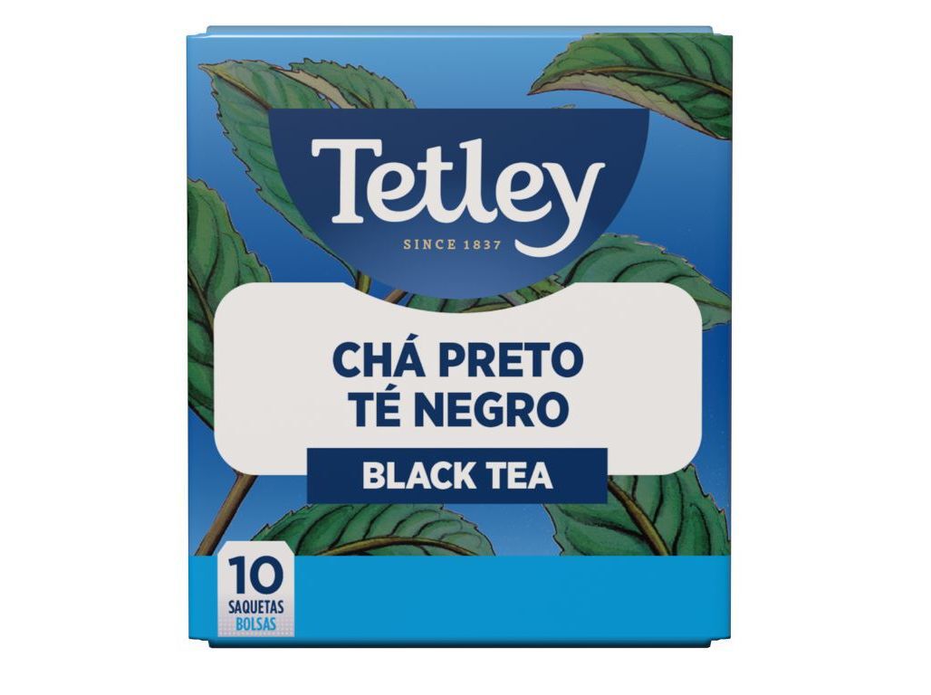 CH&Aacute; TETLEY PRETO 10 SAQUETAS