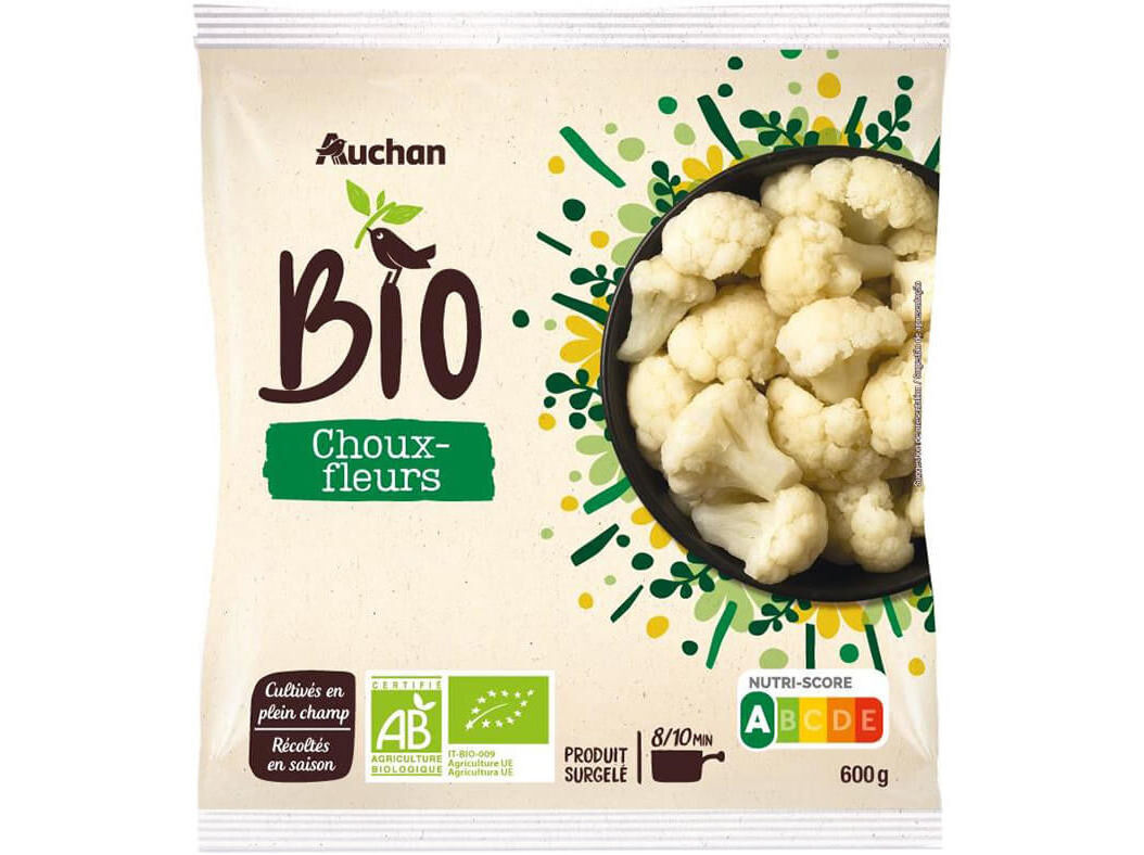 COUVE-FLOR AUCHAN BIO 600G
