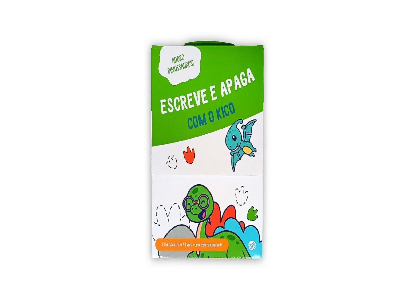 LIVRO ADORO DINOSSAUROS! ESCREVE E APAGA COM O KICO image number 0