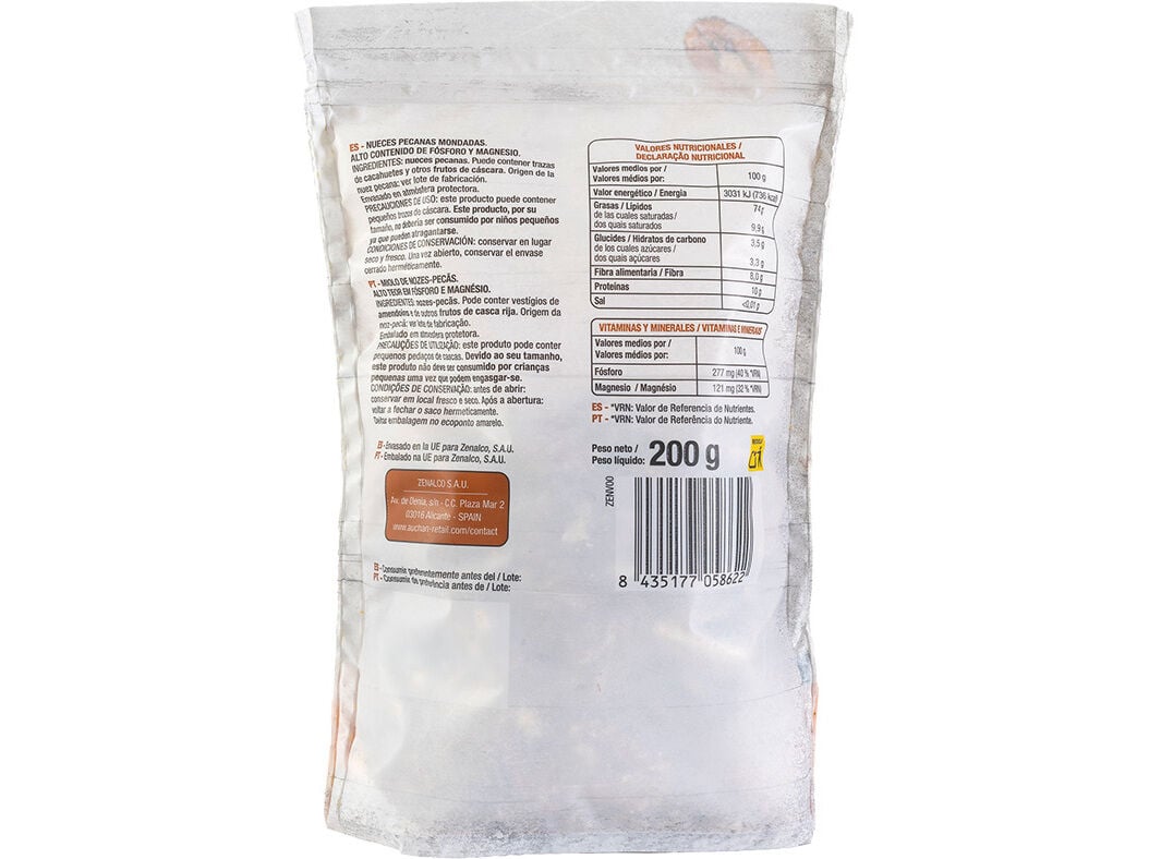 MIOLO NOZ PECAN AUCHAN 200 G image number 1