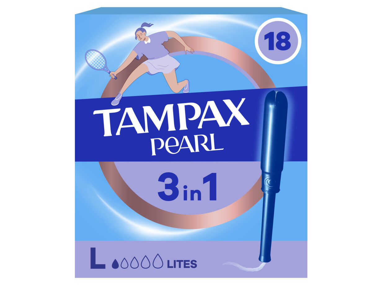 TAMP&Otilde;ES COM APLICADOR TAMPAX PEARL LITES 18 UN image number 0