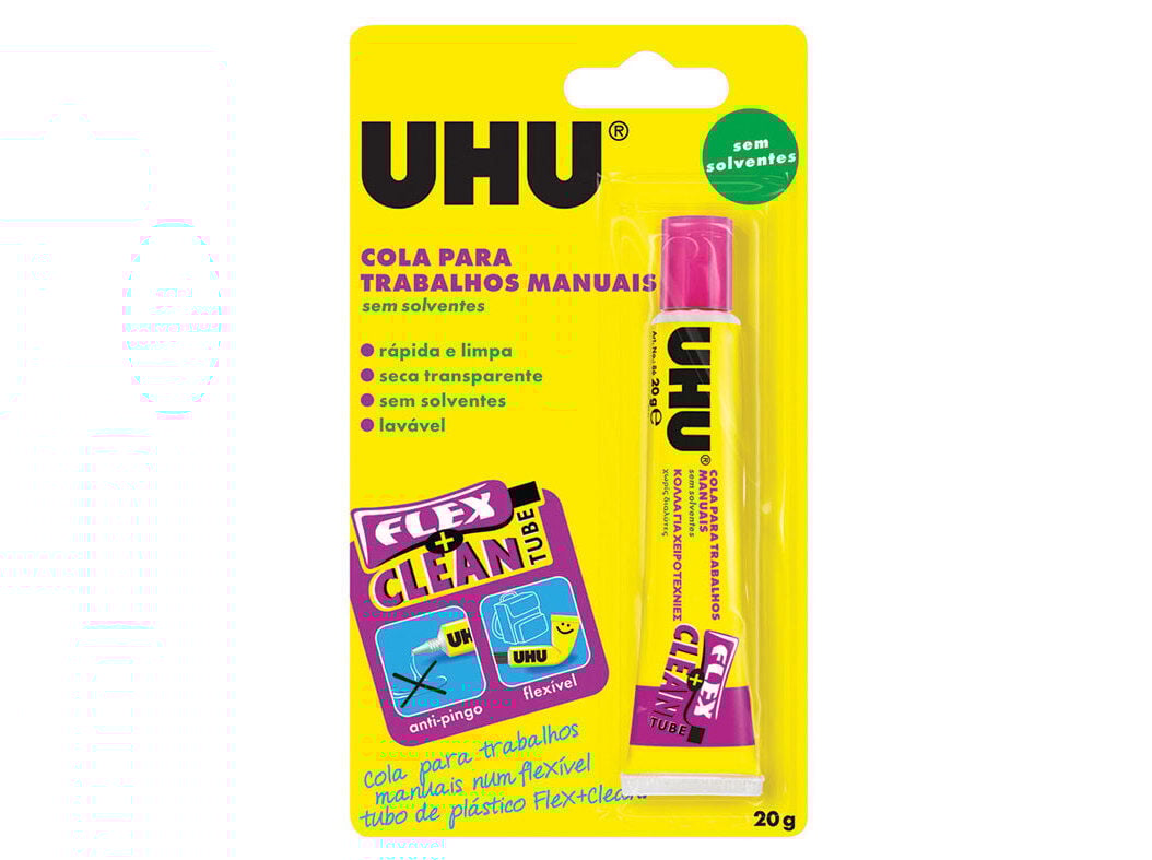 COLA TRABALHOS MANUAIS UHU BRANCA TUBO PL&Aacute;STICO 20ML