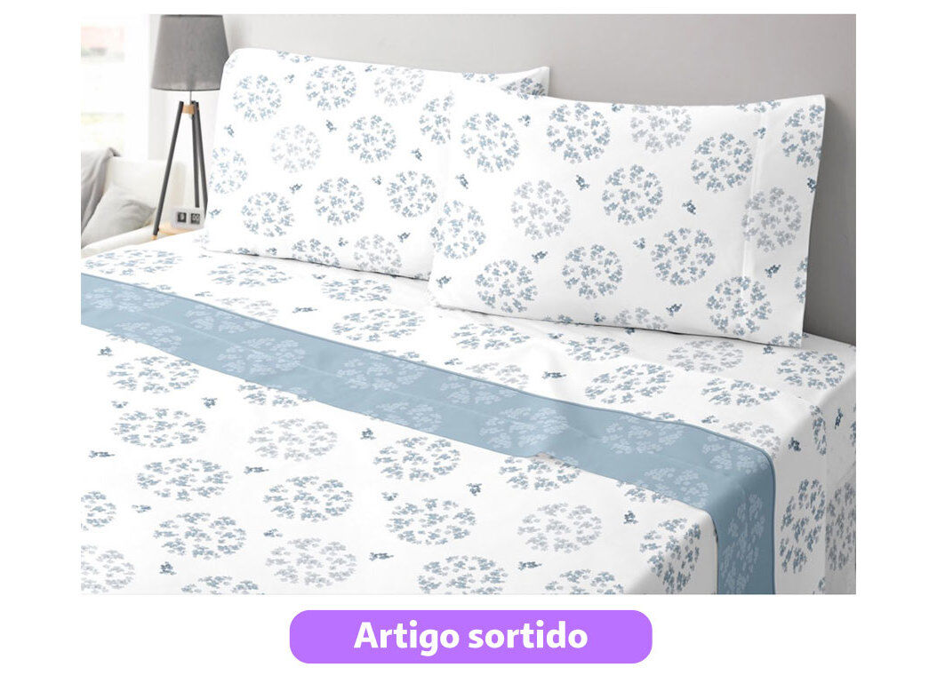 JOGO CAMA HOMESPECIAL 100%ALG. ESTAMPADO 160X270CM image number 1