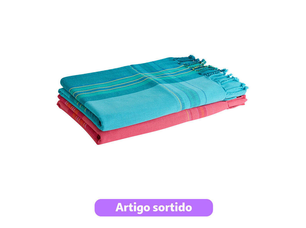 TOALHA PRAIA KHENIAN ACTUEL 100% ALGOD&Atilde;O 90X180CM CORES SORTIDAS