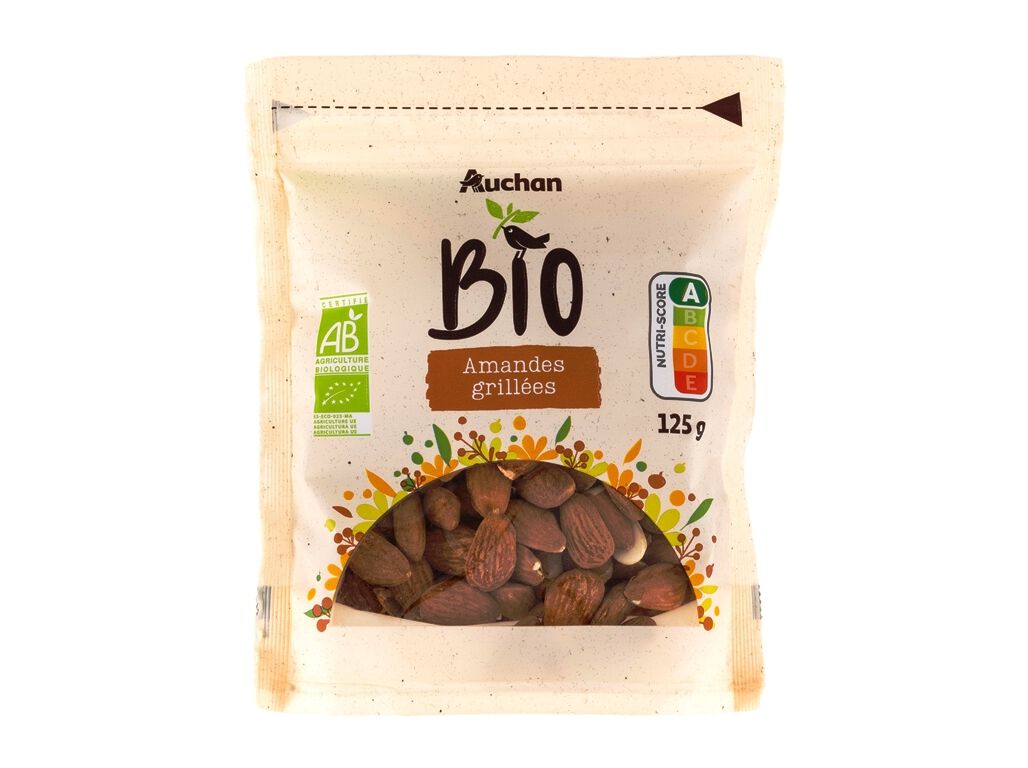 AMENDOAS AUCHAN BIO TORRADAS 125G