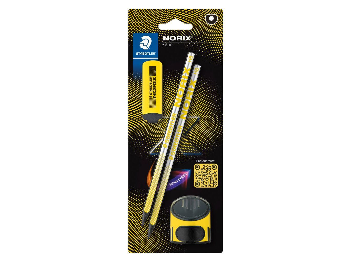 CONJUNTO 2 L&Aacute;PIS GRAFITE STAEDTLER NORIX + AFIA + BORRACHA image number 0