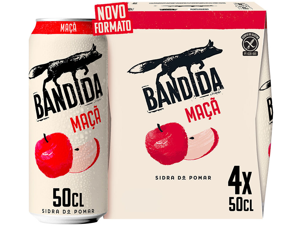 SIDRA BANDIDA DO POMAR MA&Ccedil;&Atilde; LATA 4X0.50L image number 0