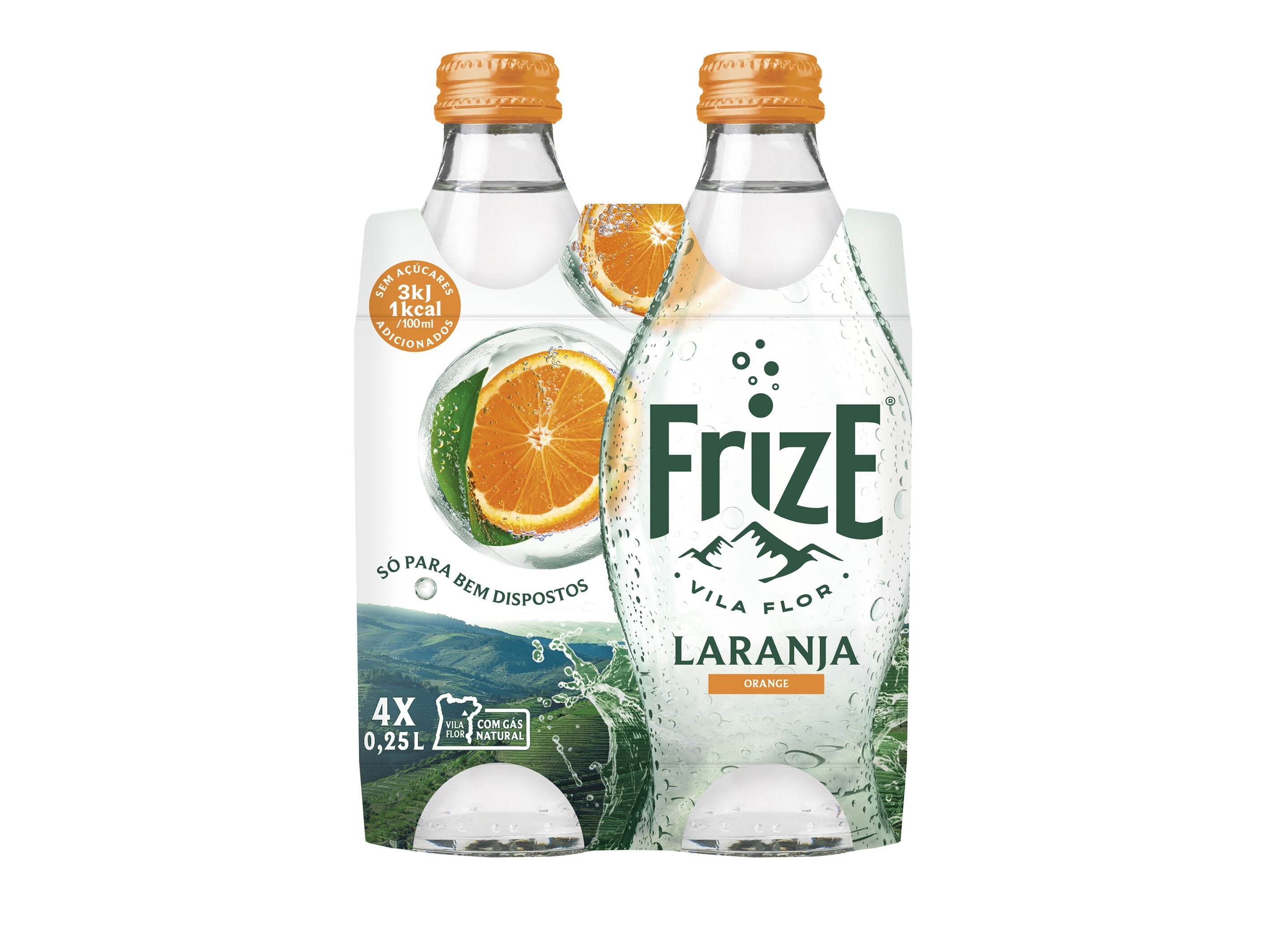 BEBIDA C/ G&Aacute;S FRIZE LARANJA 4X0.25L image number 1