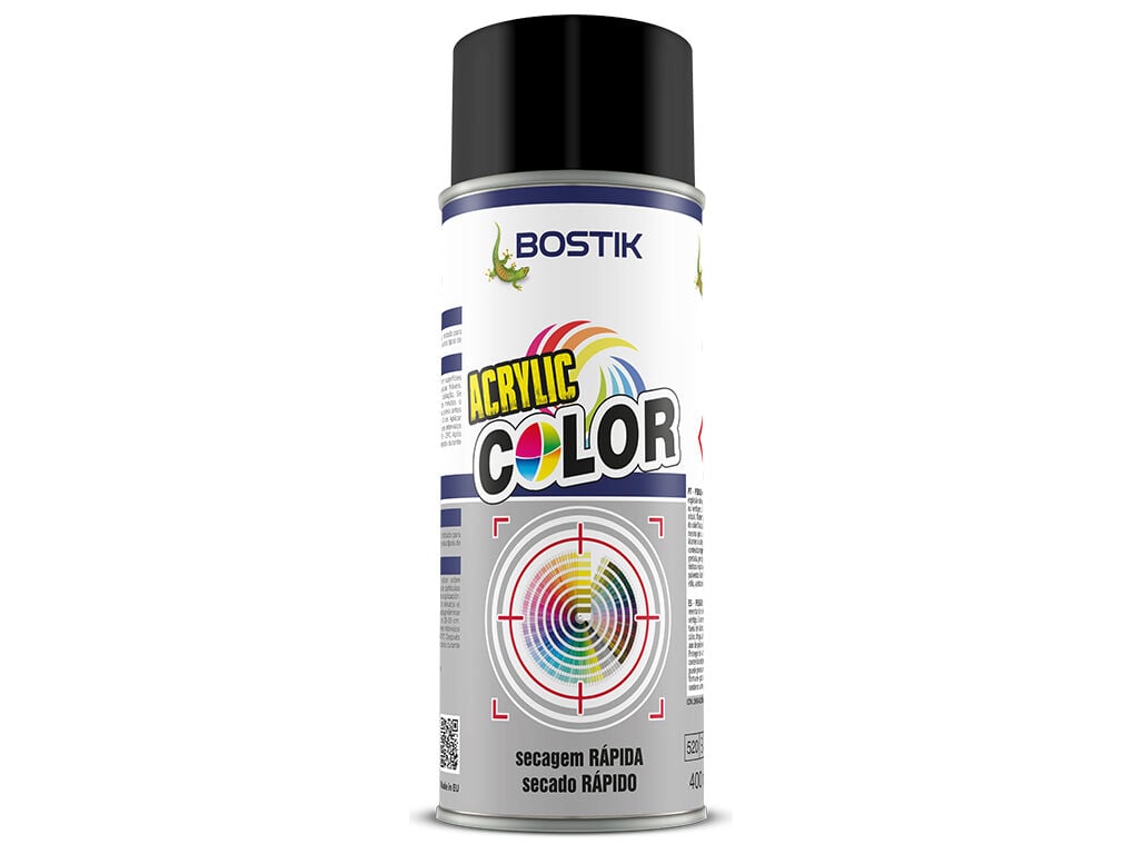 SPRAY ACRYLIC BOSTIK PRETO BRILHANTE 400ML image number 1