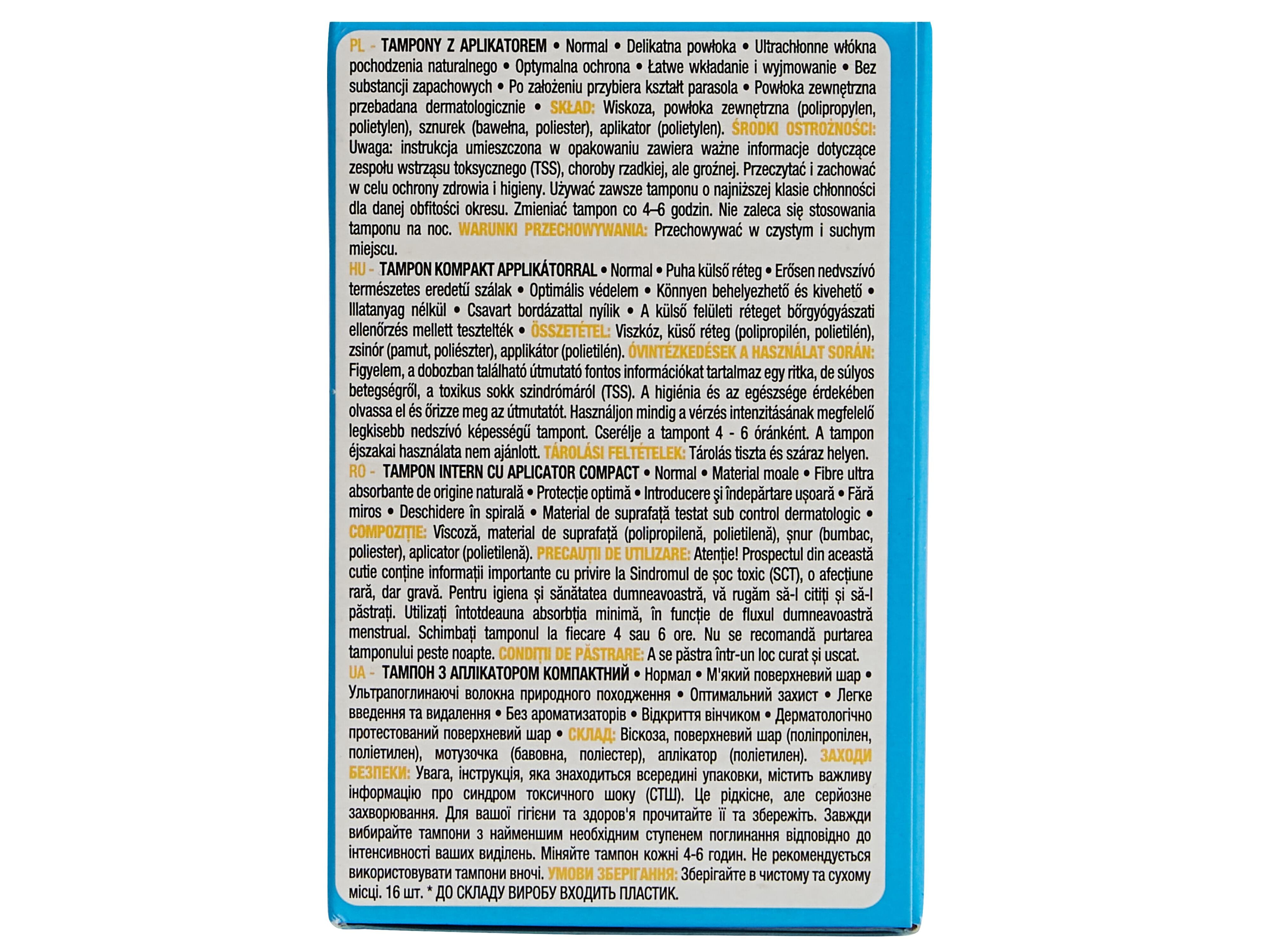 TAMP&Otilde;ES AUCHAN COMPACTO NORMAL COM APLICADOR 16UN image number 2