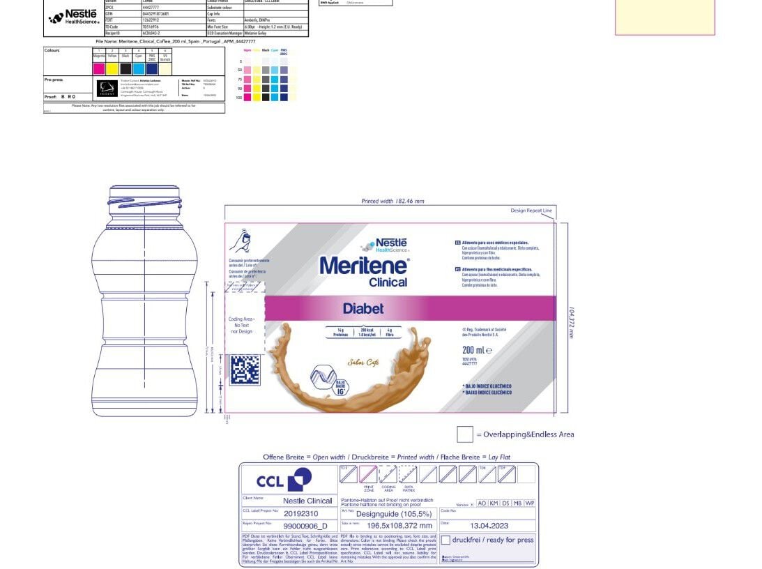 ALIMENTO DIET&Eacute;TICO MERITENE CLINICAL DIABET CAF&Eacute; 4X200ML image number 2