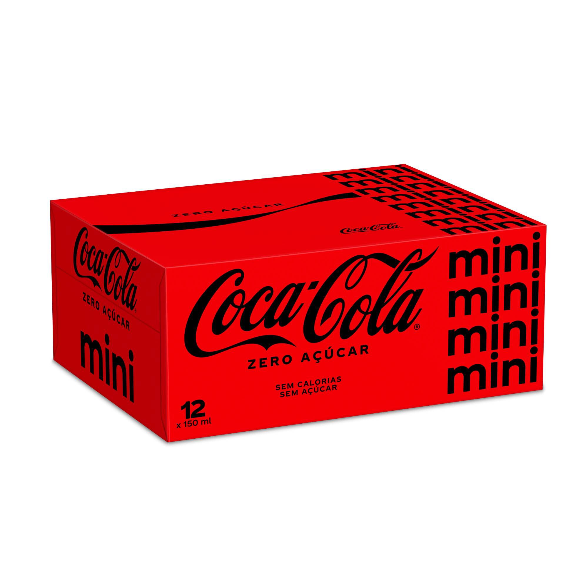 REFRIGERANTE COM G&Aacute;S COCA-COLA ZERO A&Ccedil;&Uacute;CAR MINI LATA 12X0.15L image number 5