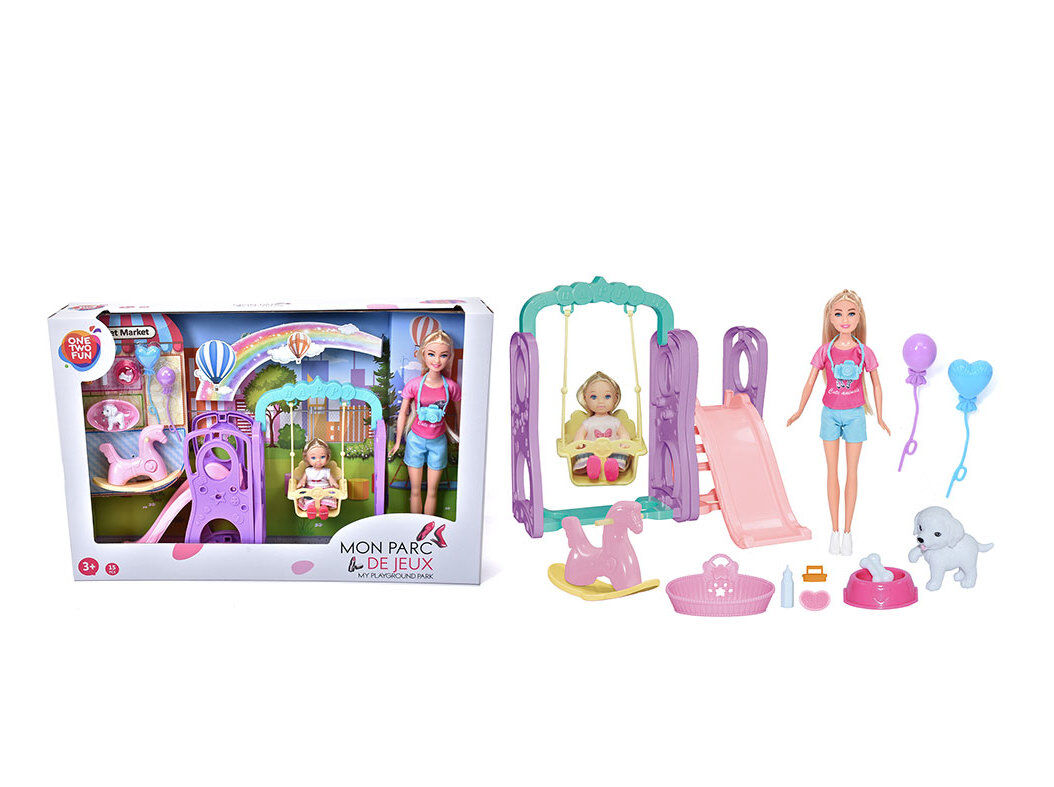 PARQUE INFANTIL ONE TWO FUN COM 2 BONECAS