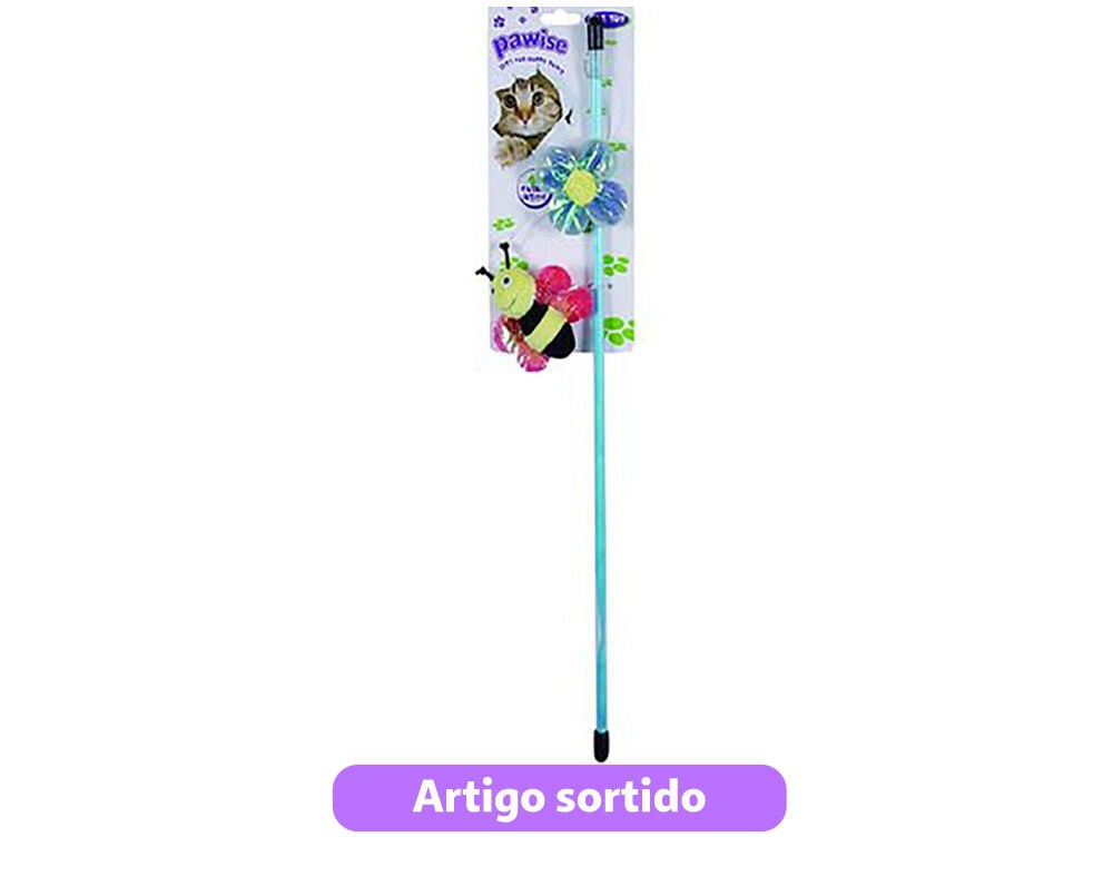 BRINQUEDO PARA GATO PAWISE CANA COM INSECTO 45CM MODELOS SORTIDOS image number 0