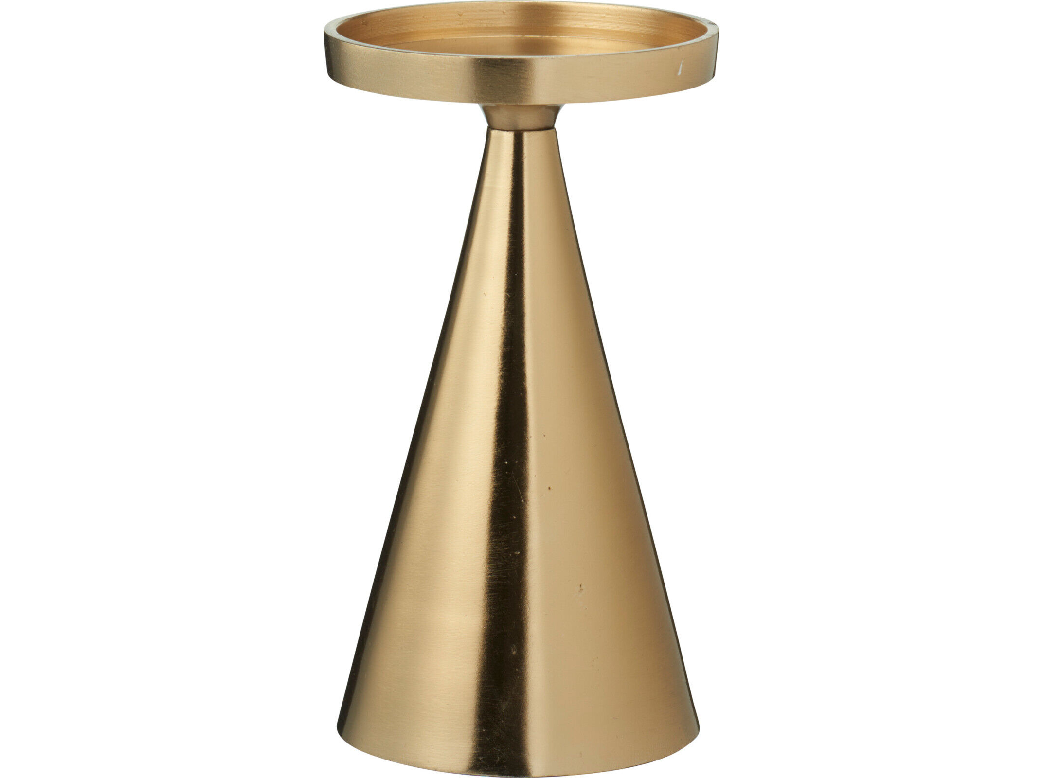 SUPORTE DE VELA DOURADO 10X10X17CM image number 1