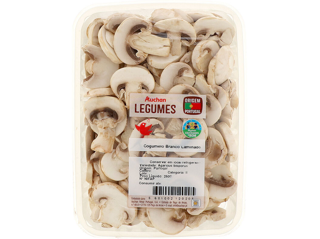 COGUMELO BRANCO LAMINADO AUCHAN CULTIVAMOS O BOM 250 G