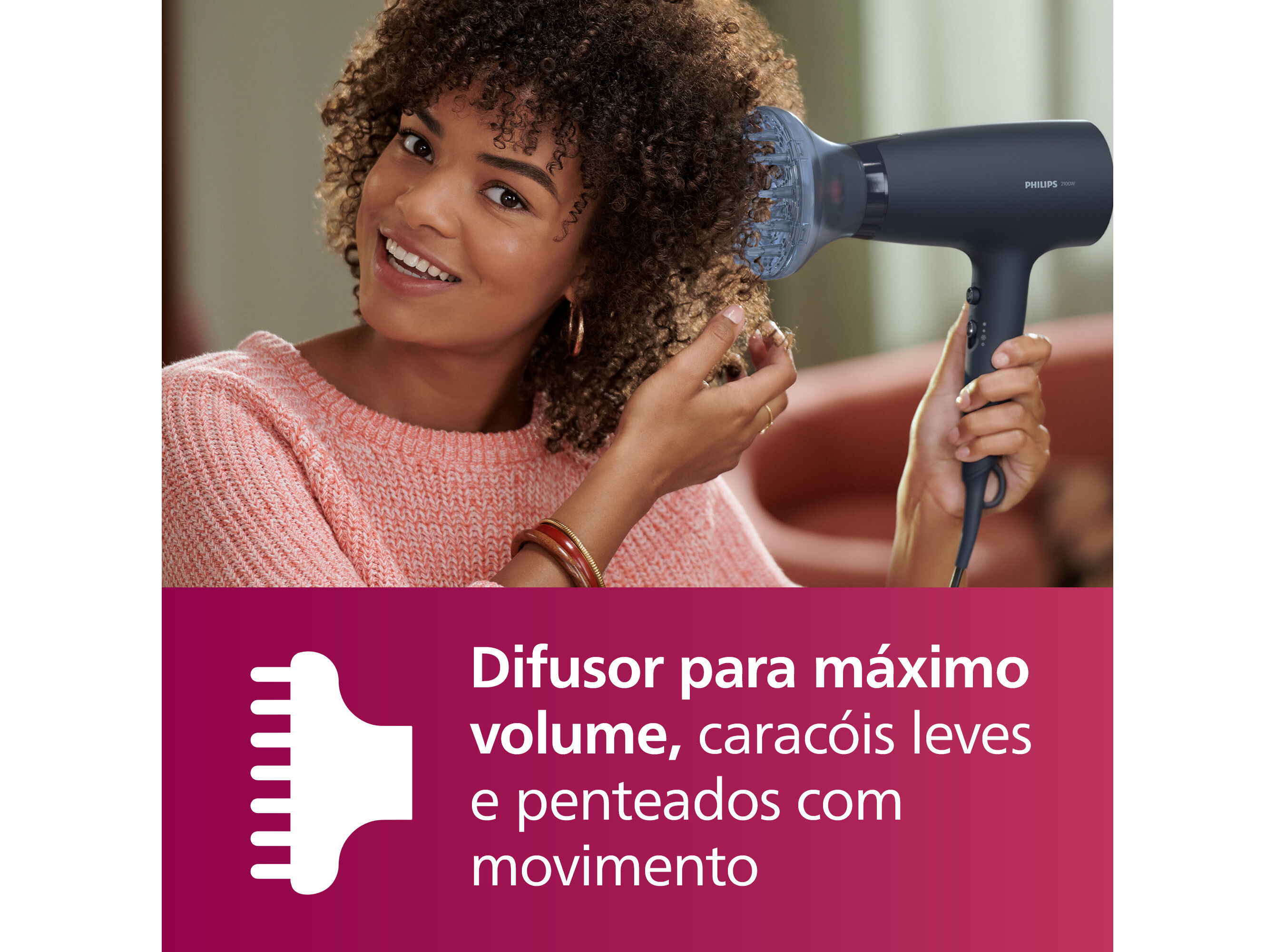 SECADOR DE CABELO PHILIPS BHD360/20 2200W image number 4