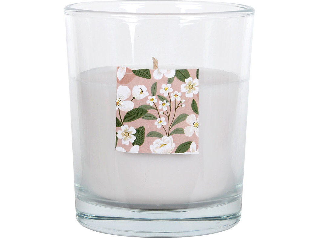 VELA AROM&Aacute;TICA ACTUEL VIDROFLORES BRANCAS