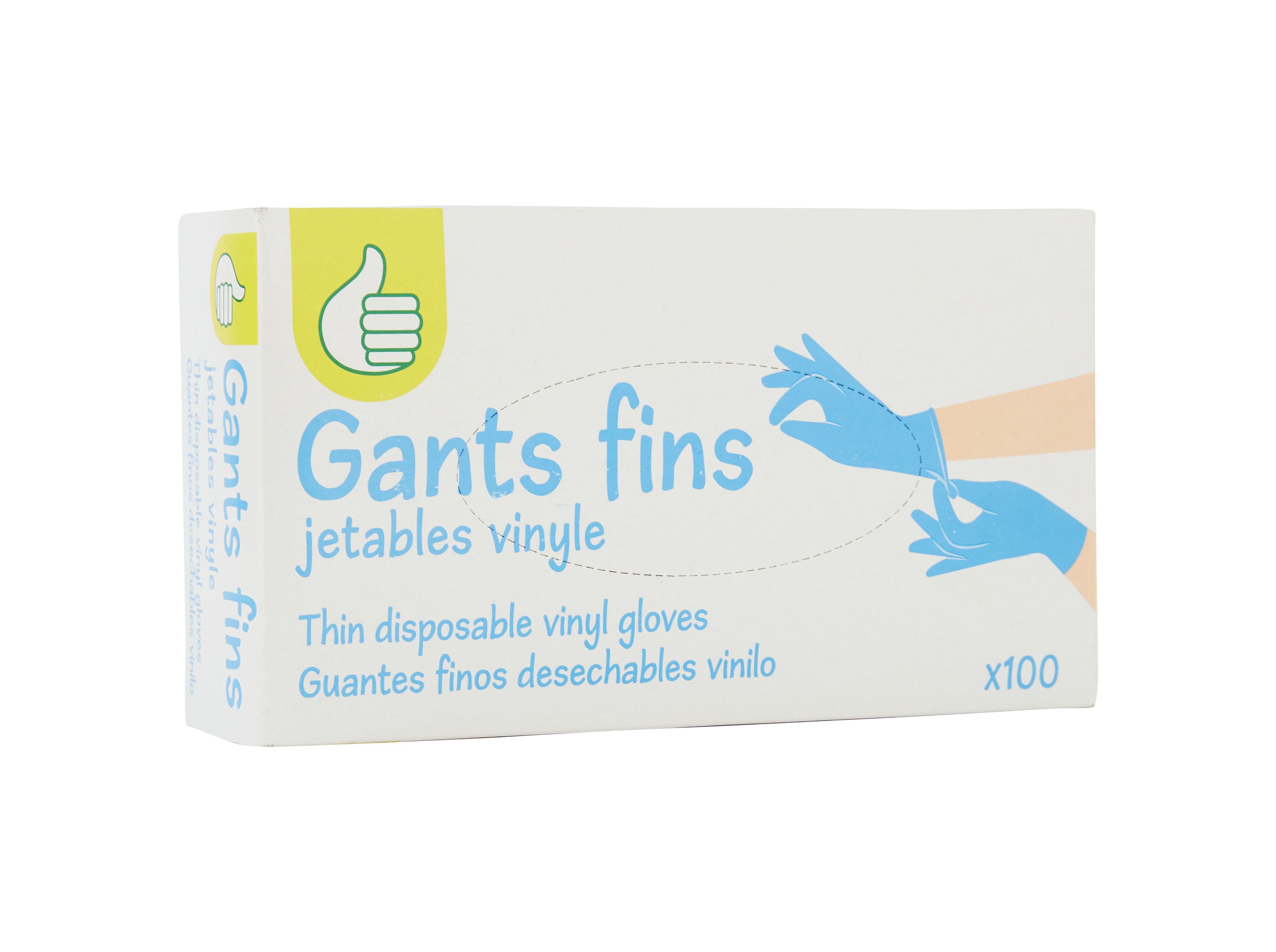 LUVAS DESCART&Aacute;VEIS POLEGAR VINIL FINAS 100UN image number 1