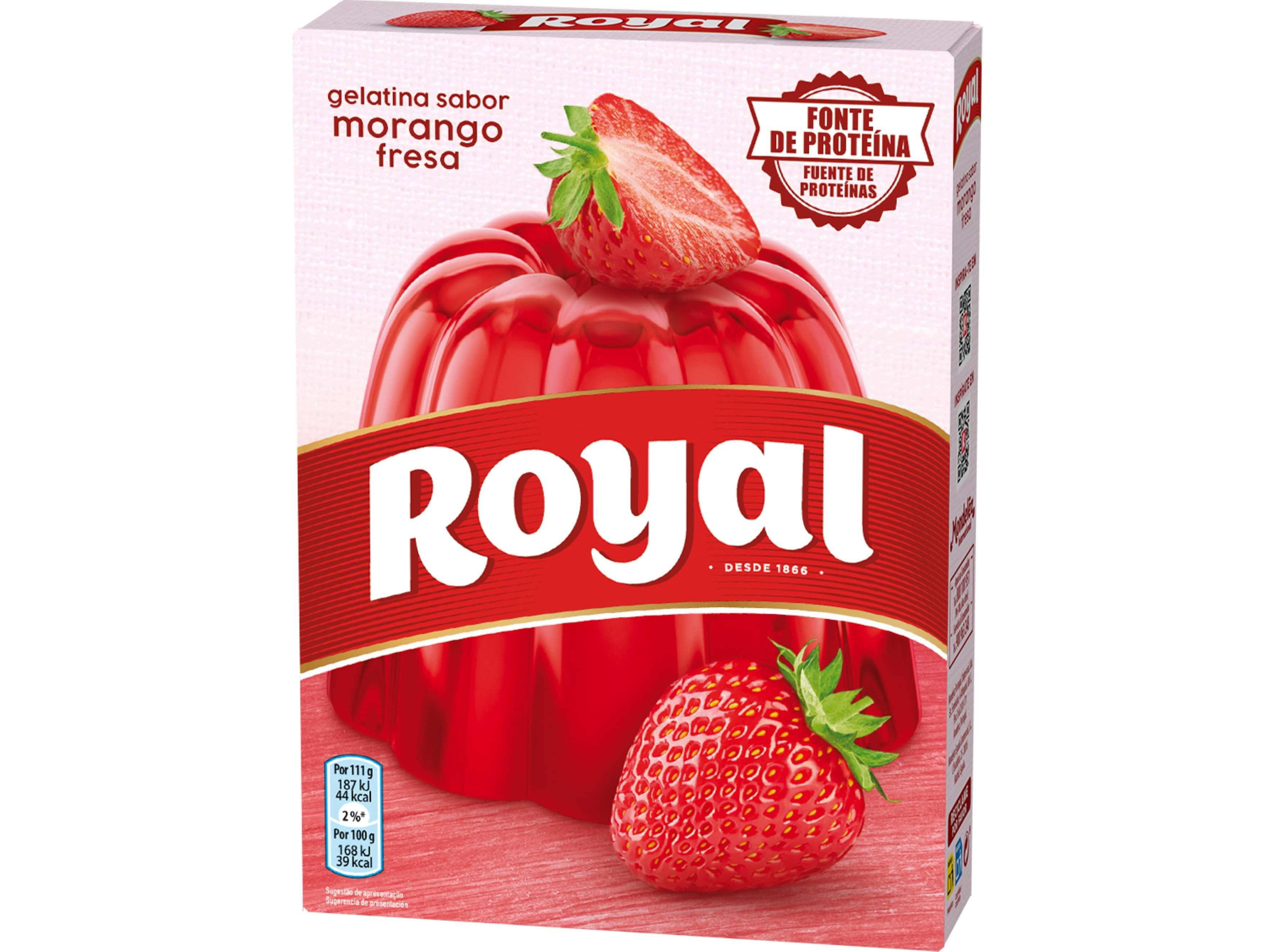 GELATINA ROYAL MORANGO 2X57G