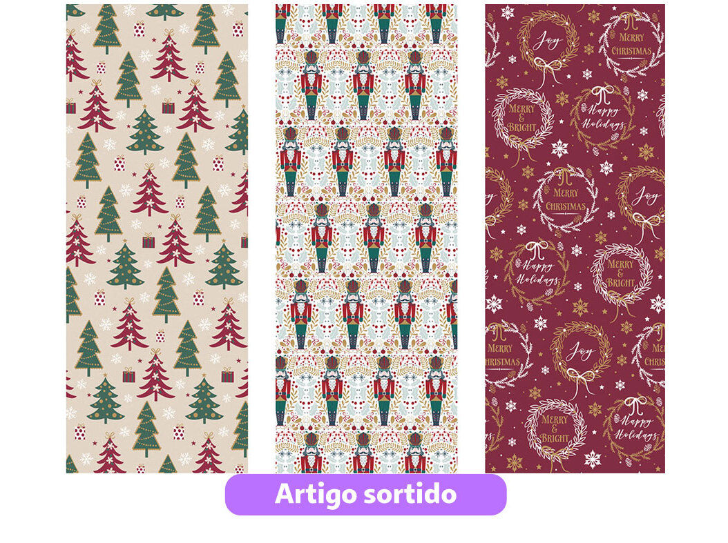 ROLO PAPEL EMBRULHO AUCHAN 2M MODELOS SORTIDOS image number 0